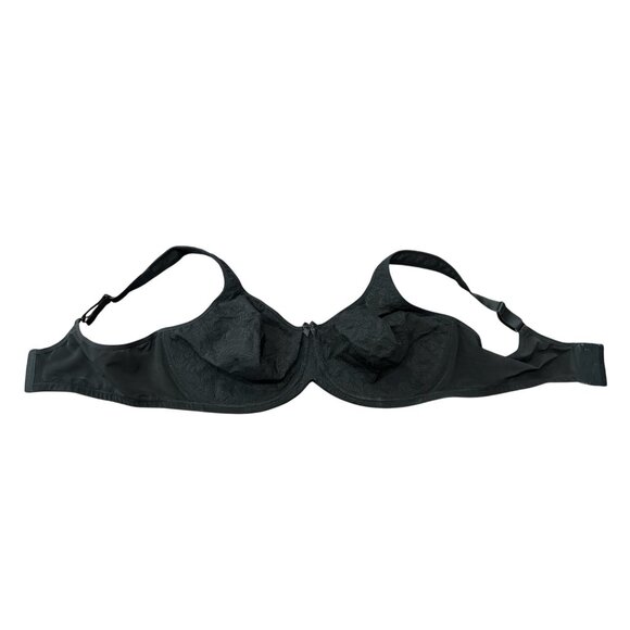 Breezies Womens Lace Bra Black Sz 48DD Adjustable Straps Intimate Support - Picture 1 of 8